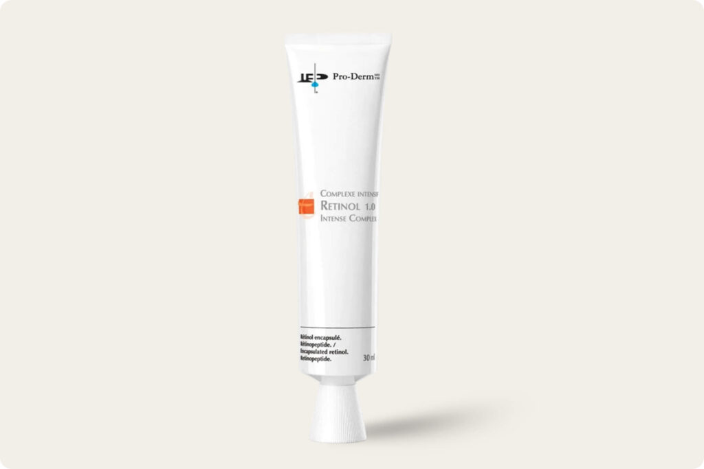Pro-Derm Retinol Complex 1.0 – 1% pure retinol serum with time-release technology and Retinopeptide M189 for smoother, firmer skin.