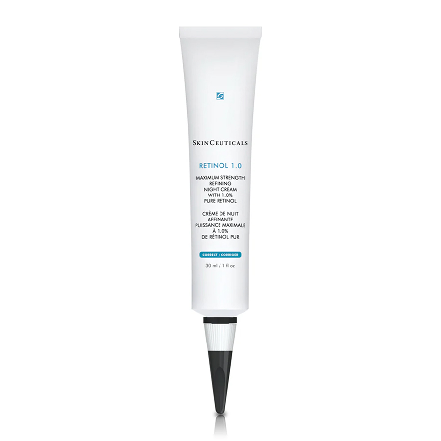 SkinCeuticals Retinol 1.0 – encapsulated 1% retinol with plant extracts for anti-aging, smoother, and clearer skin.
